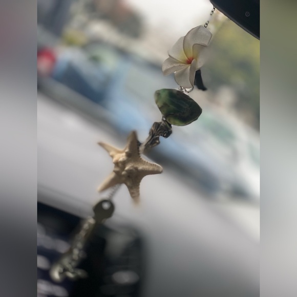 Sale* Ruby + pink quartz coral statement pendant/ car mirror charm - Picture 13 of 13